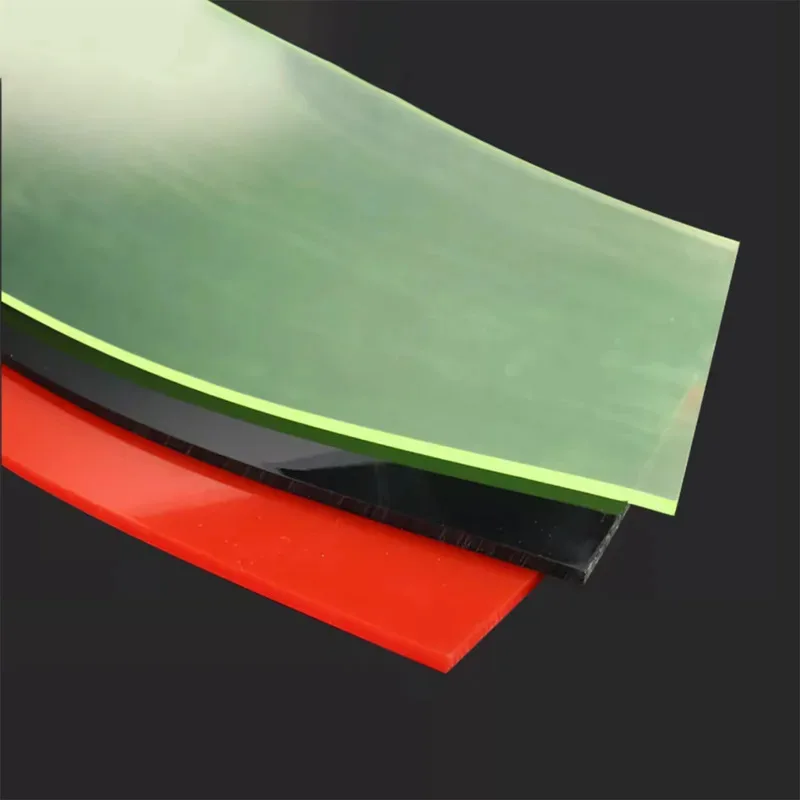 High Elasticity PU Sheet Red Black Color Wear Resistant Polyurethane Board For Shock Absorption 2-20mm