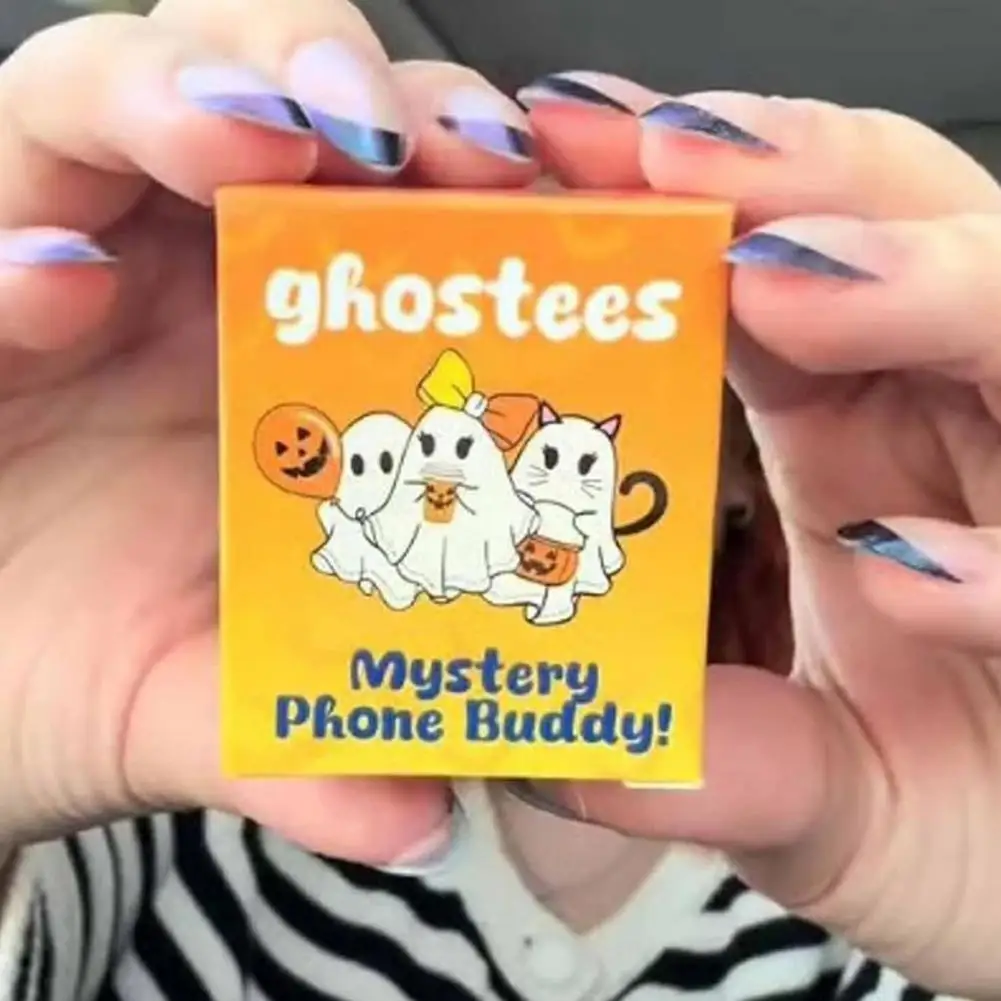 Ghost Mobile Phone Dress Adorable Halloween Ghost Phone Toppers Mini Figures for Smartphone Fun Desk Decor Strong Adhesive