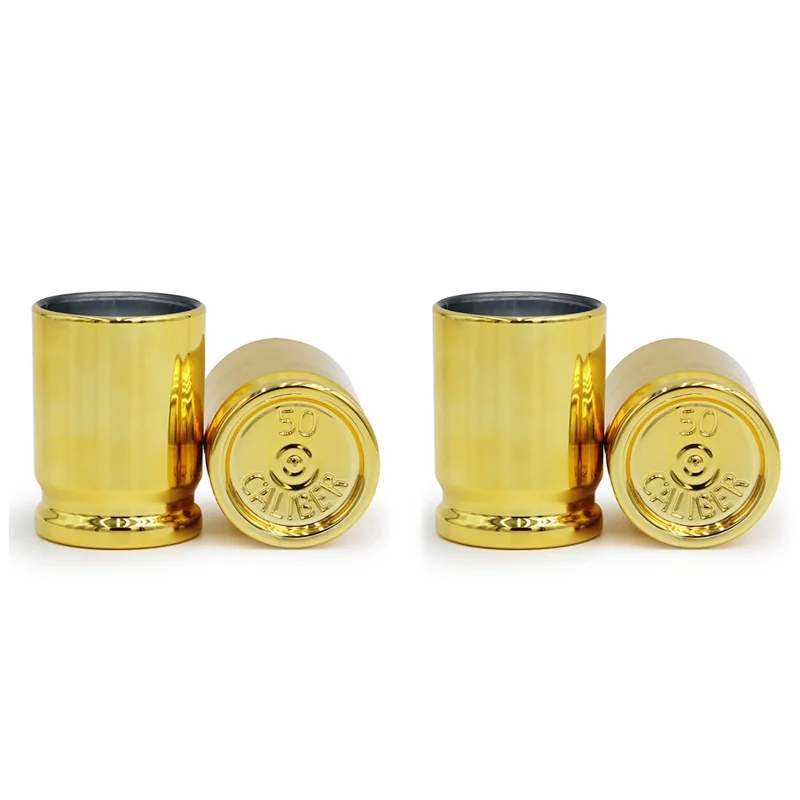 

AT63-4Pcs 50 CAL SHOT GLASSES SHOT Wineglass , Shot Wineglass Hold 90Ml