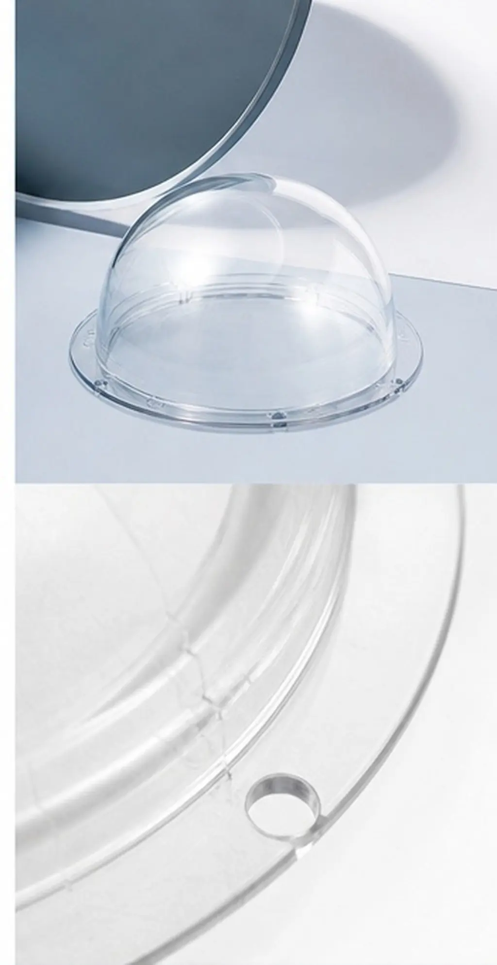 Clear Camera Dome 3.8 Inch Acrylic Plastic Security Camera Cover Outdoor Rainproof Protective Shield Transparent Housing