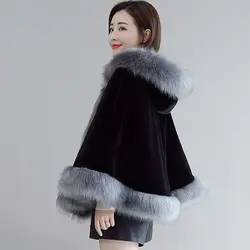Plush Fur Coat Women's Water Lamb Fur Short Style Slim Fit and Slimming Fur Shawl Cape New Fashion