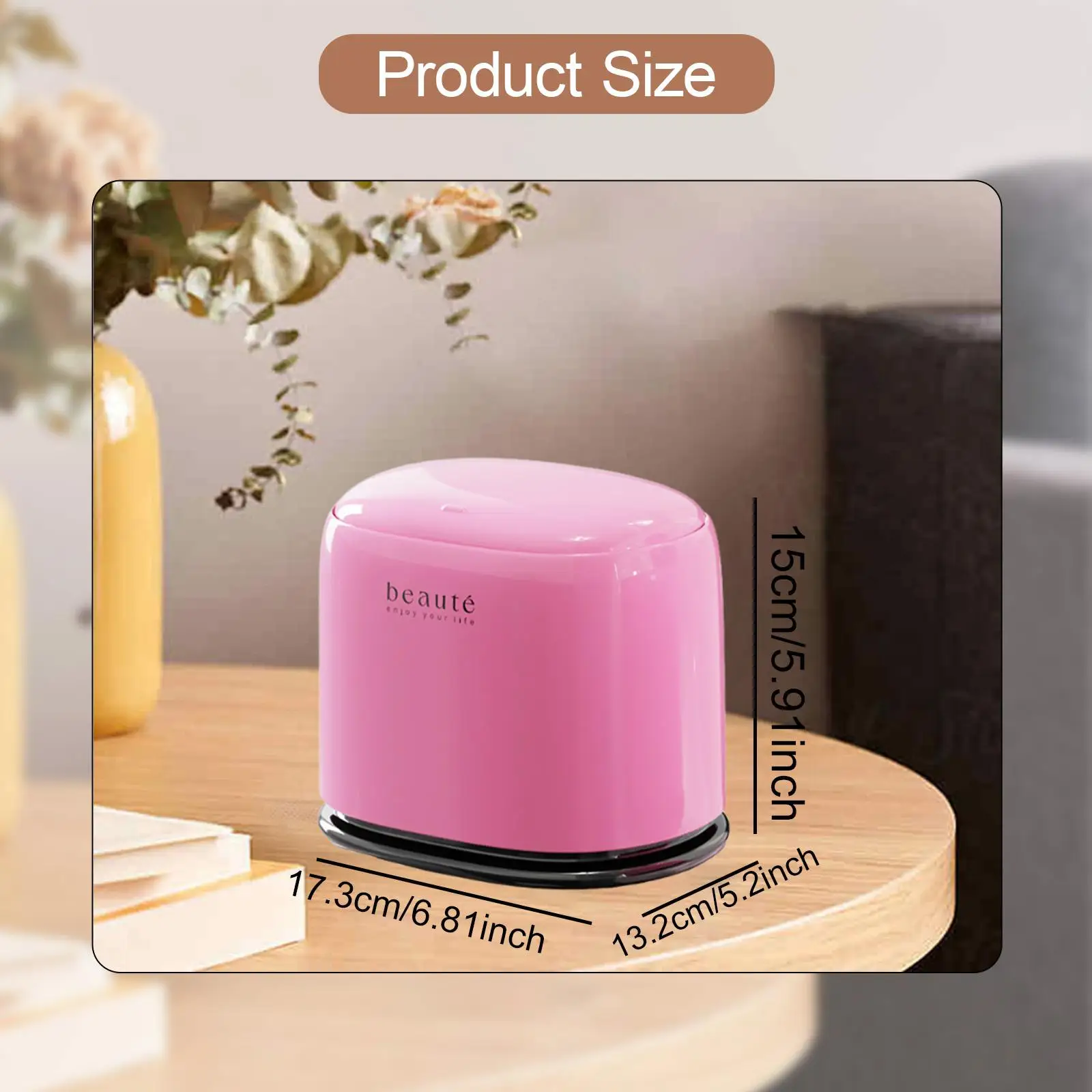 سلة مهملات سطح المكتب سلة مهملات صغيرة صندوق تخزين سلة مهملات مكتبية مع غطاء لعداد المنزل الغرور منضدية طاولة مكتبية المطبخ #6