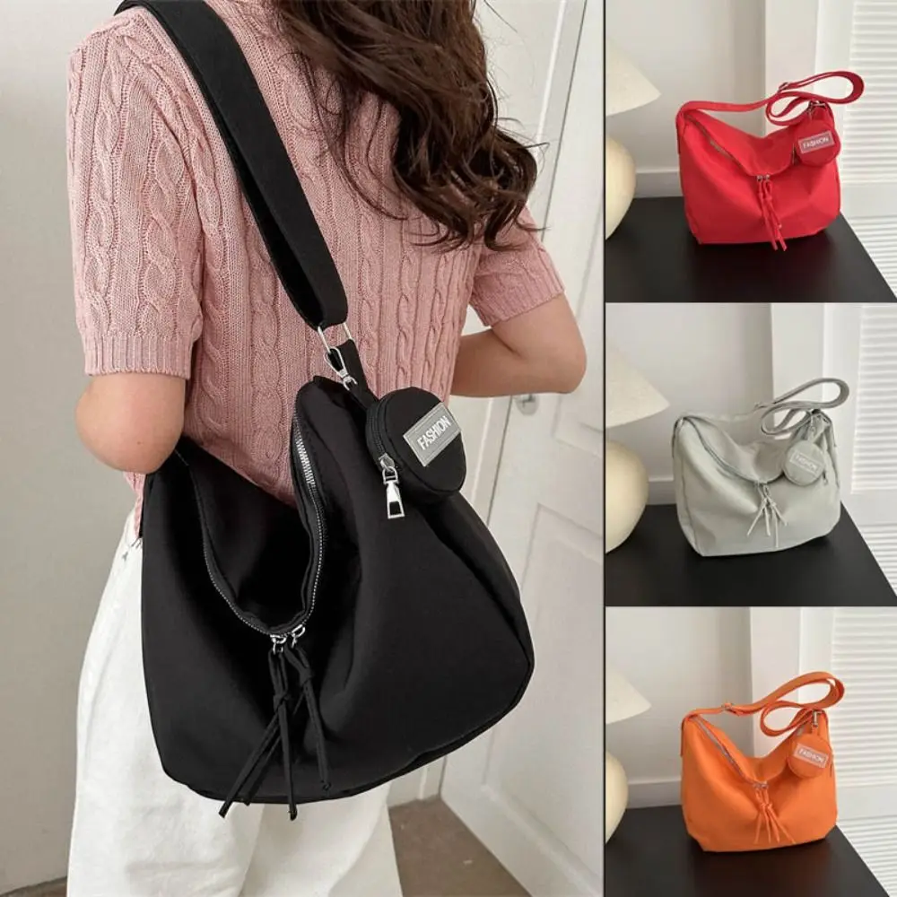 Bolso cruzado de gran capacidad para mujer, bolso de hombro ultraligero Oxford, bolso de mano versátil informal