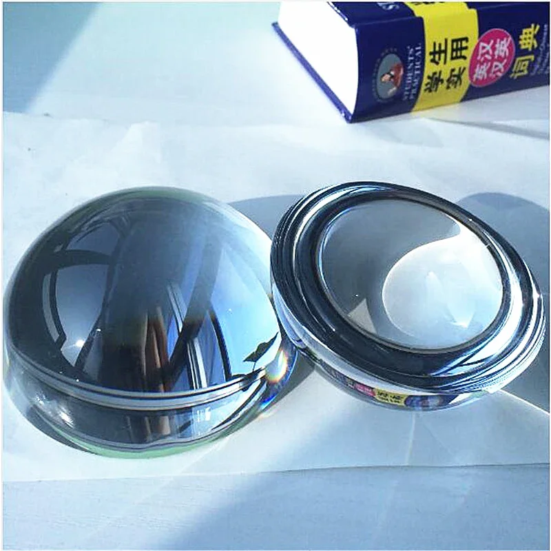 10cm Crystal Half Ball Paperweight Glass Hemisphere Dome Magnifiers Semi Decoration Ornaments Sphere Figurines Gifts Decor Craft