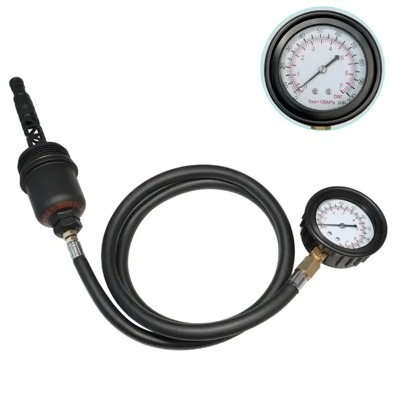 for Mercedes-Benz M271m274 Bmw Benz Oil Filter Cap Pressure Testing Meter Engine Jitter Diagnosis