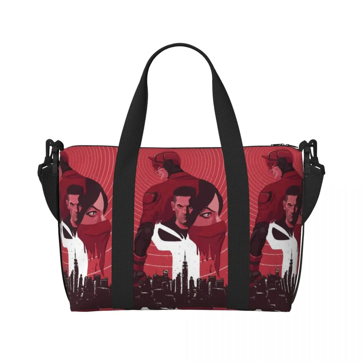 

Custom Daredevil Wallpaper Beach Tote Bag for Women Large Compartment Gym Beach Travel Bags