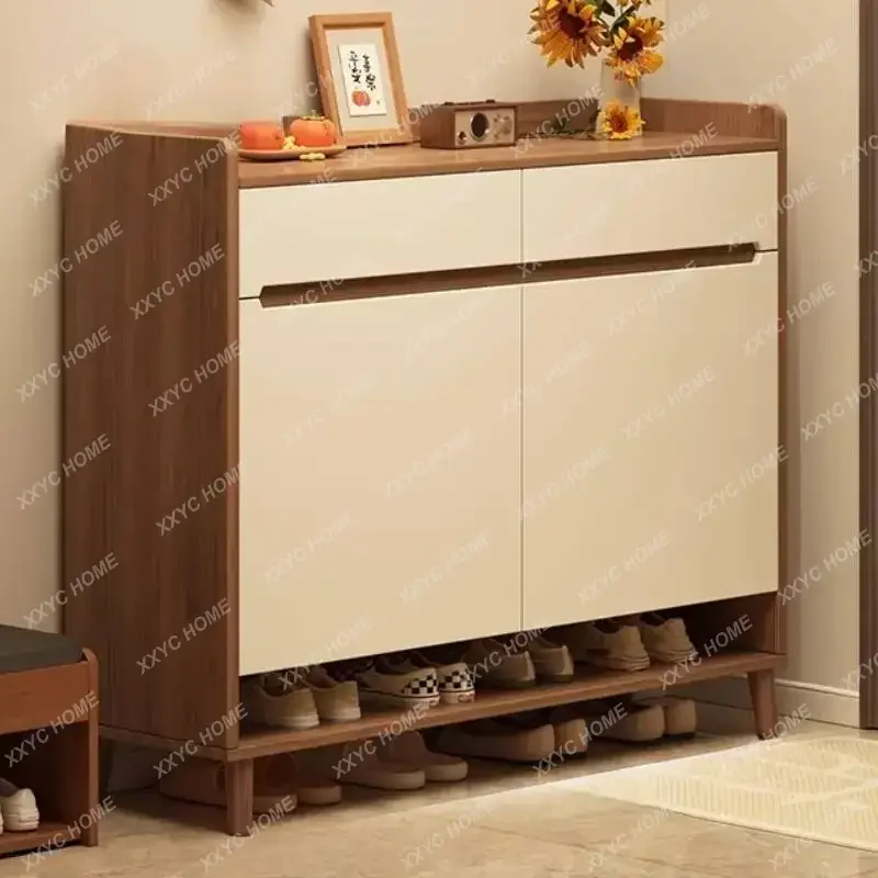 XXVintage Design Shoe Cabinet Italian Style Cheap Space Saving Shoe Cabinet Entryway Wooden Luxury Zapatera Furniture For Home
