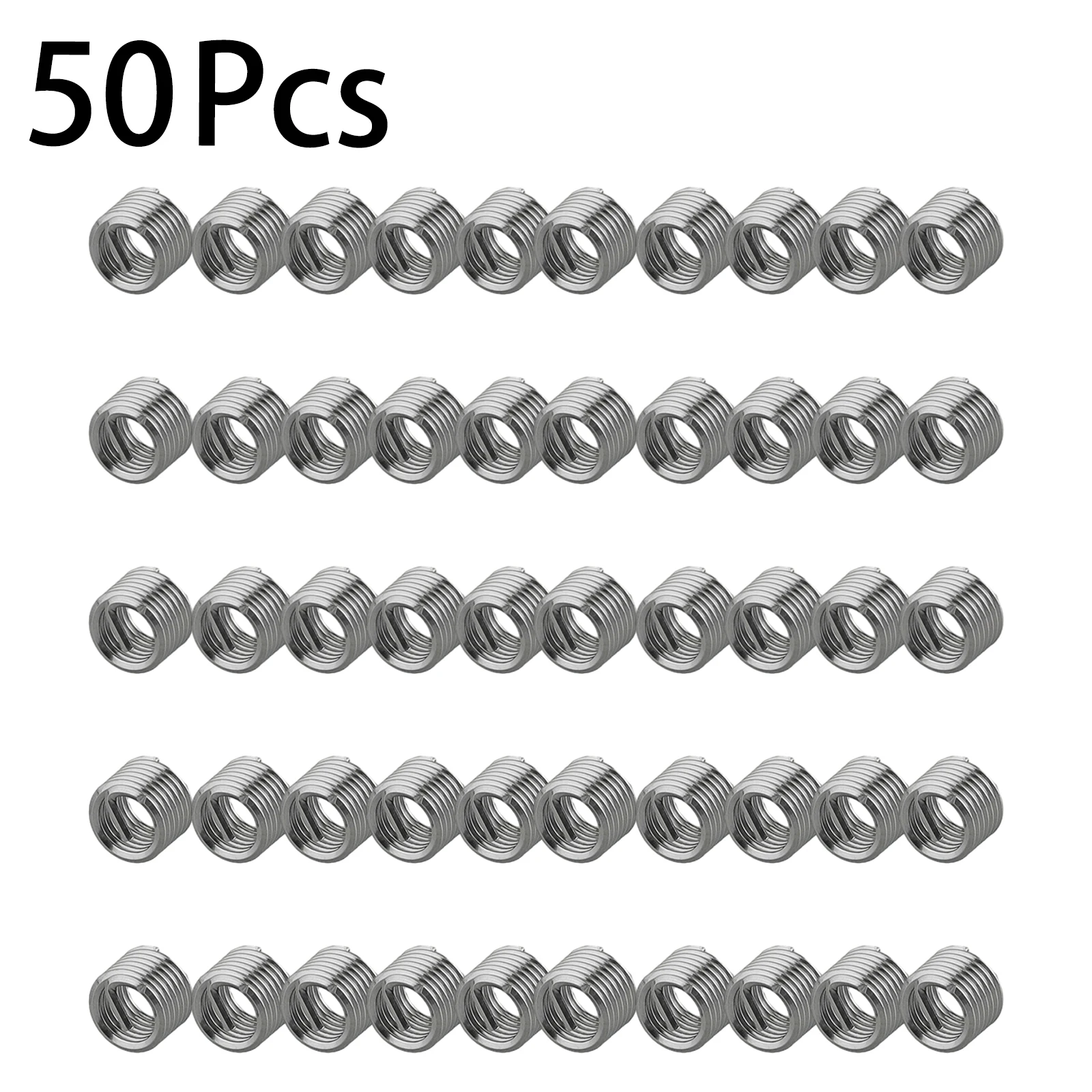 50pcs Wire Threaded Inserts M6 X 1.0 1.5D Stainless Steel Thread Repairing Tool Helicoil Thread Repair Kit Set Hardware parts