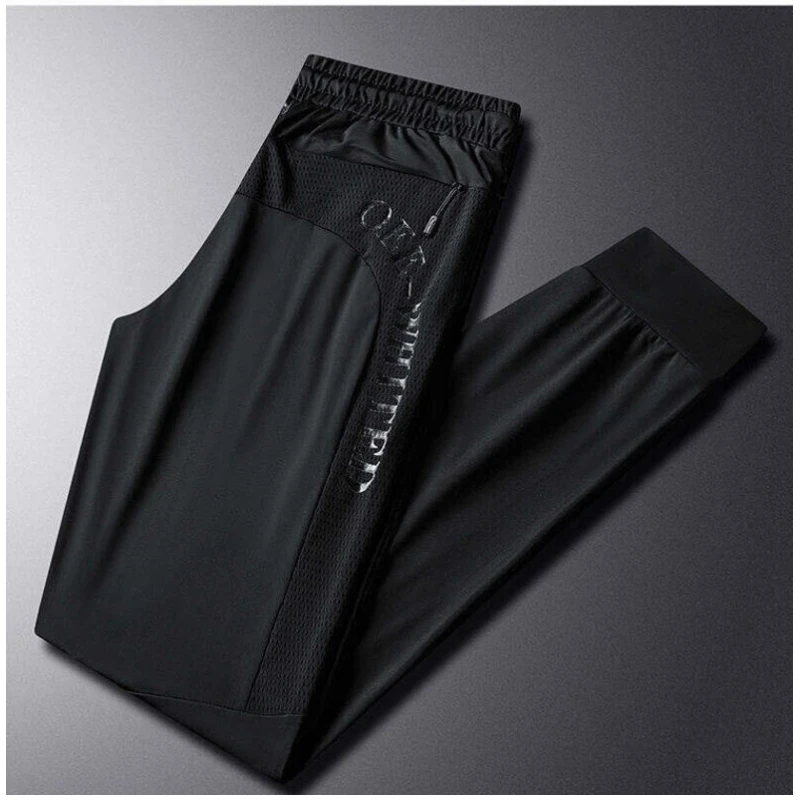 2024 Men Fashion Sport Pants Running Pants with Zipper Pockets Soccer Training Jogging Sports Trousers Fitness Football Leggings