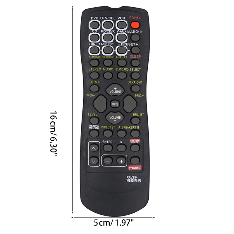 General Replacement Remote Control for RAV254 RAV22 RX-V340RDS Receiver