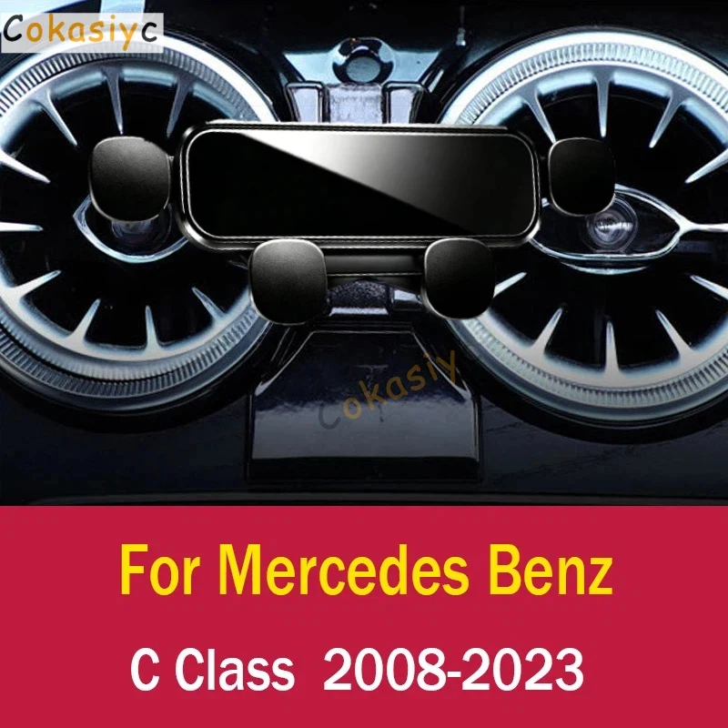 Schwerkraft-Auto-Handyhalterung Mobiltelefon-Halterung für Mercedes Benz C-Klasse 2008-2023 W204 W205 W206 Zubehör