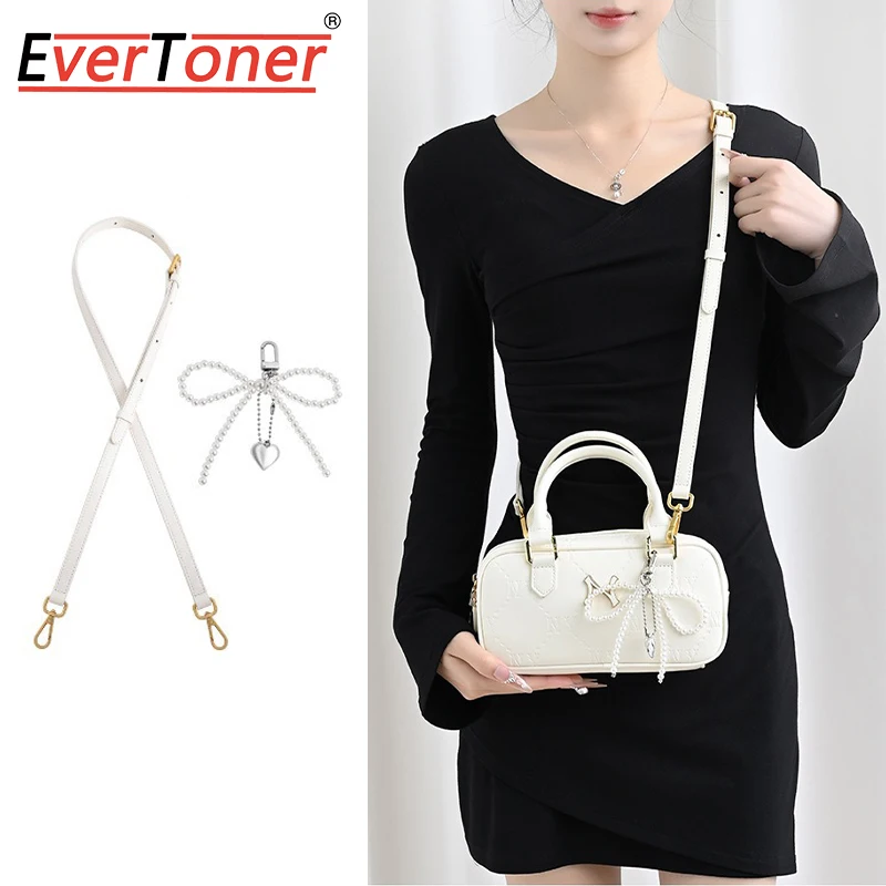EverToner Leather Replacement Crossbody Bag Strap For Mib Baseball Bag Shoulder Strap DIY Decorative Chain Bag Accessories