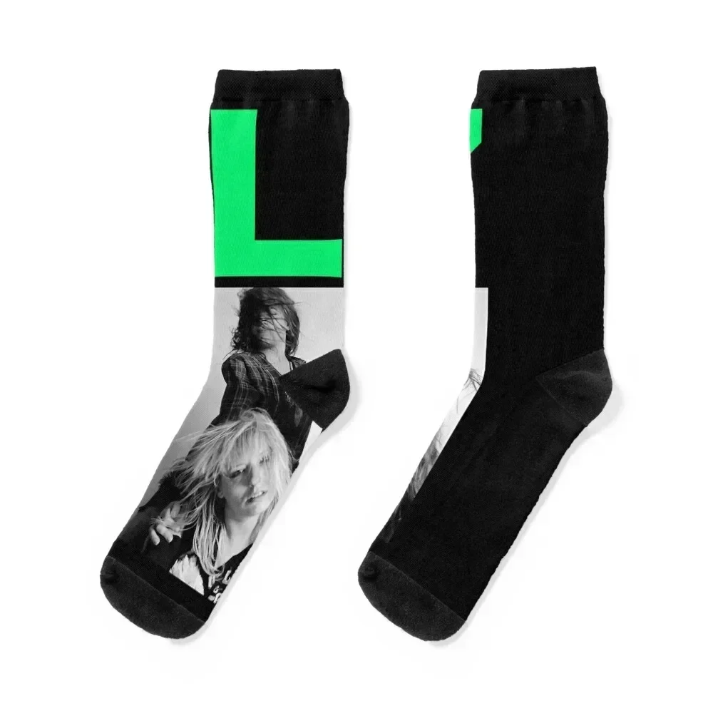 Mens Funny Sparks Band L7 Christmas Socks golf anti slip football winter gifts compression Man Socks Women's