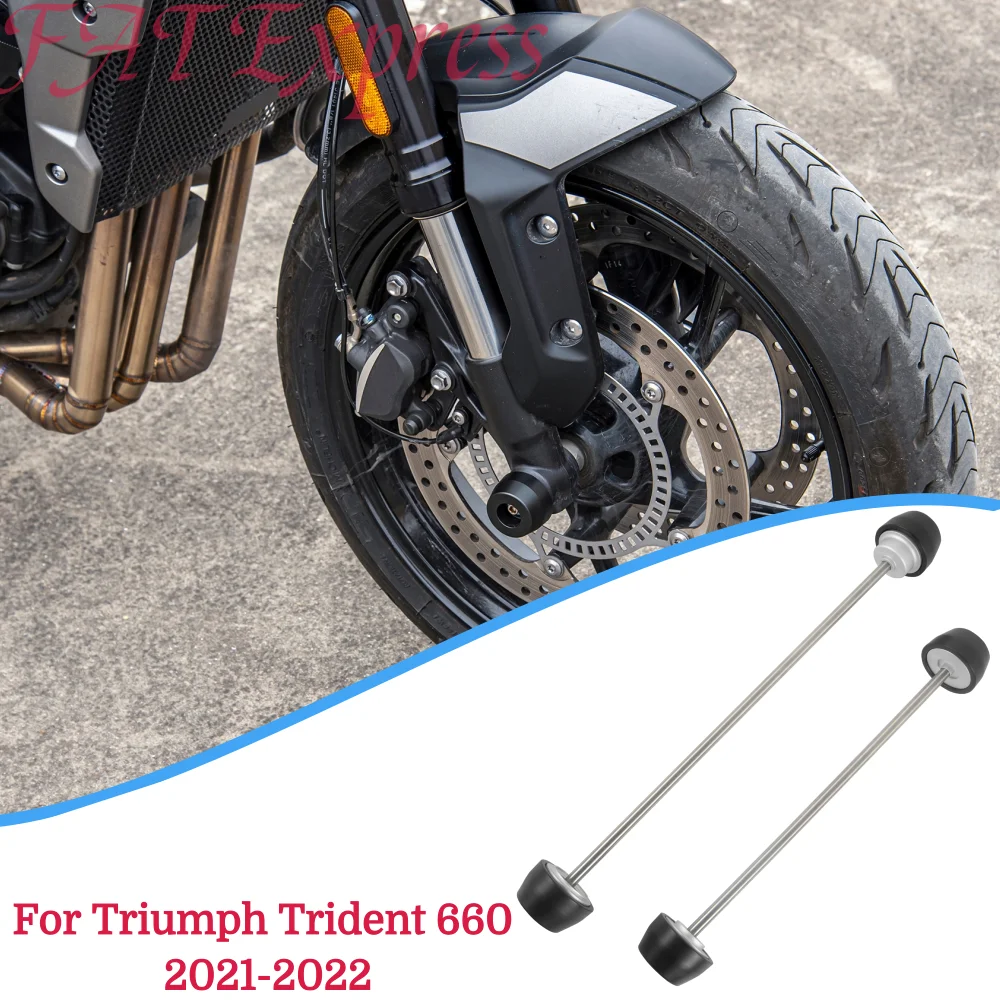 

Motorcycle Front Rear Wheel Axle Fork Crash Slider For Triumph for Trident 660 Trident660 2021 2022 Stand Screw Swingarm Spools