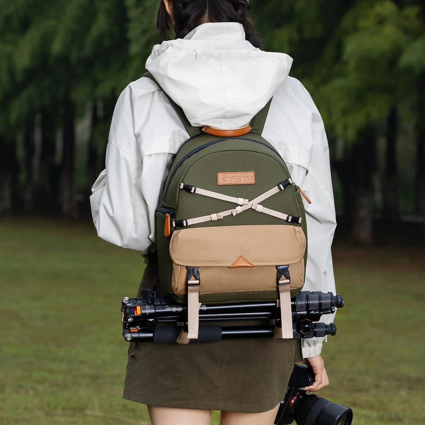 camera backpack for women DSLR/SLR/Mirrorless Photography Camera Bag camera case with Tripod Holder& Laptop Compartment