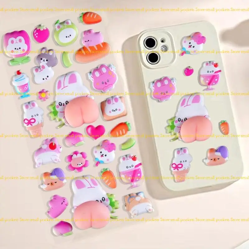 

R1WD Sticker for Boys Girls, Reusable Tiny Sticker for Phone Case Notebook Handcraft