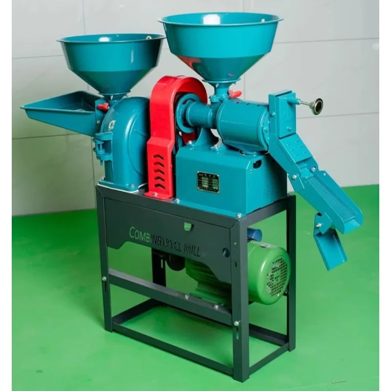 小型家庭用精米機、籾摺り・粉砕一体型、籾殻剥き機