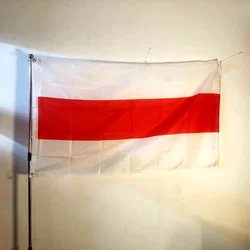 Bandiera Bielorussia Pagonya Bianco Rosso Bianco Cavaliere Cavallo Bandiera della Rivoluzione Nazionale 90x150 cm Poliestere