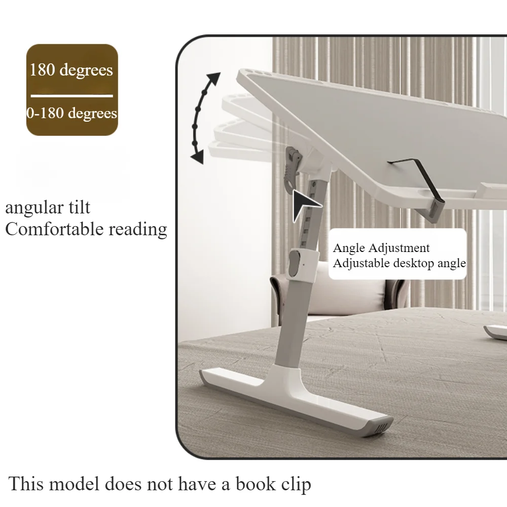 Foldable laptop bed tray table, height and angle adjustable laptop bed table, laptop table for bed/sofa/sofa chair/floor, laptop