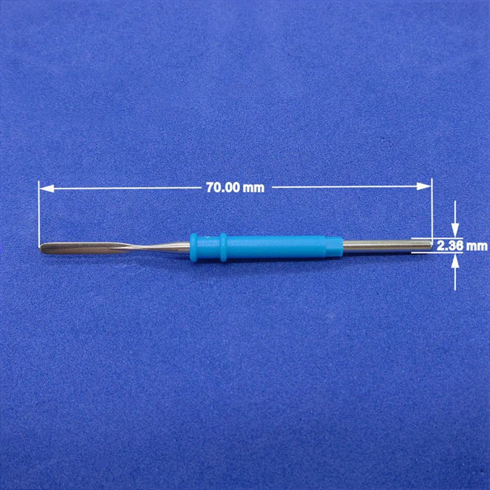 LD-00301 10pcs wholesale ESU cautery pencil  Electrosurgical blade electrode 70mm*2.36mm Electrocoagulator Electrocautery