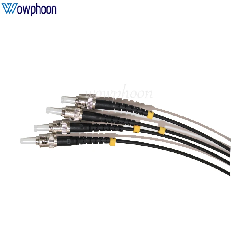 Cable de fibra óptica FTTH, 3 cables de acero, 4 núcleos, St/UPPC, exterior, 10/20/30M, cable de conexión personalizado