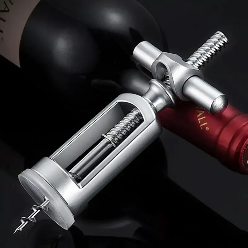 Portable Metal Red Wine Opener Zinc Alloy Corkscrew Cork Puller Remover Champagne Opener Wine Opener Kitchen Tools