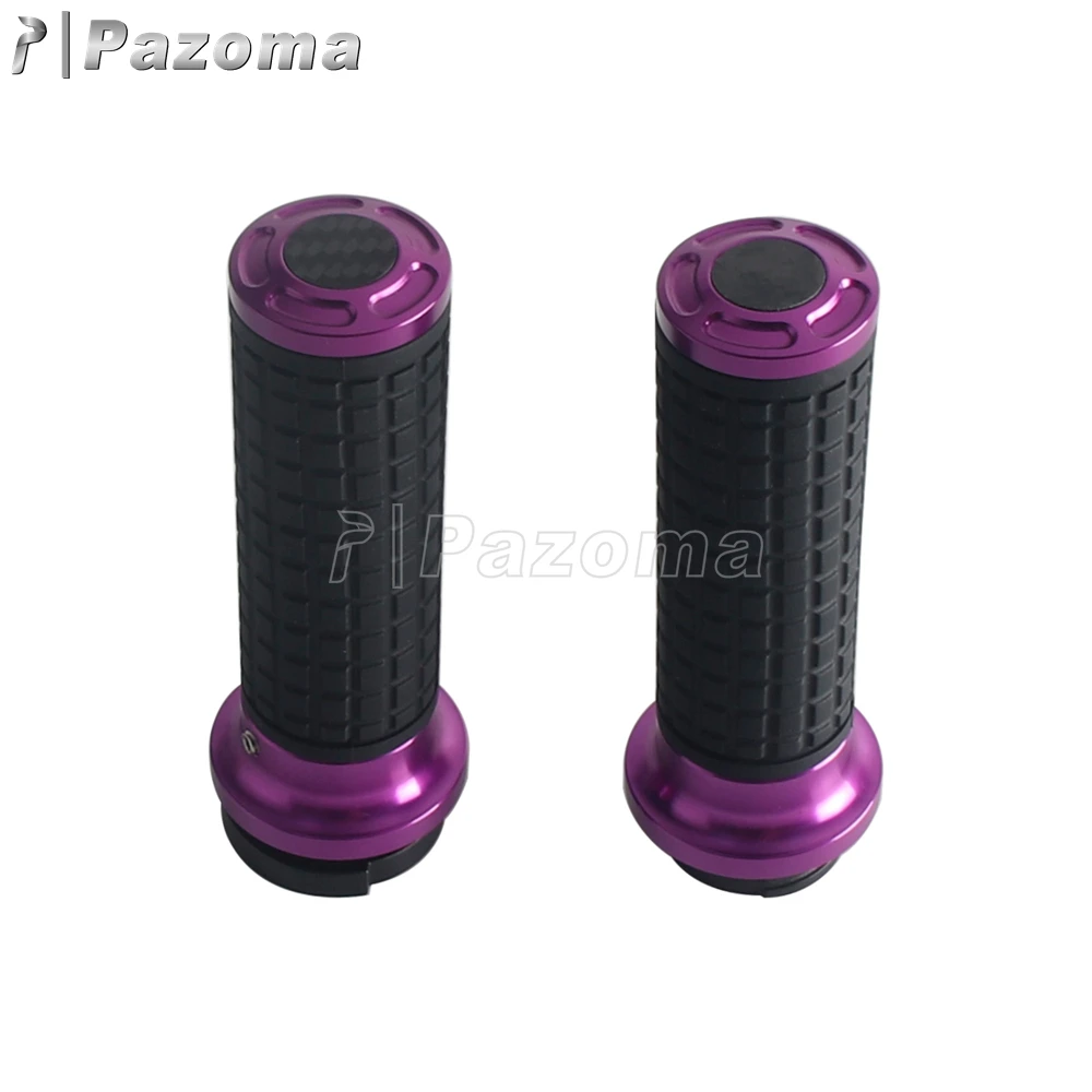 Motorcycle Throttle Cable Grips CNC Alloy Rubber Handlebar Handgrips Non-slip Grip For Harley Dyna Sportster XL Softail Touring