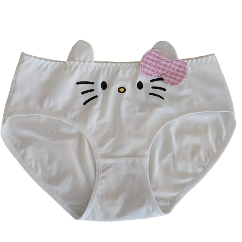 

Новые трусики Sanrio Hello Kitty из чистого хлопка для девочек: милые, креативные, с мультяшным принтом, свободные, удобные, в стиле Kawaii. Хит продаж среди студенток.