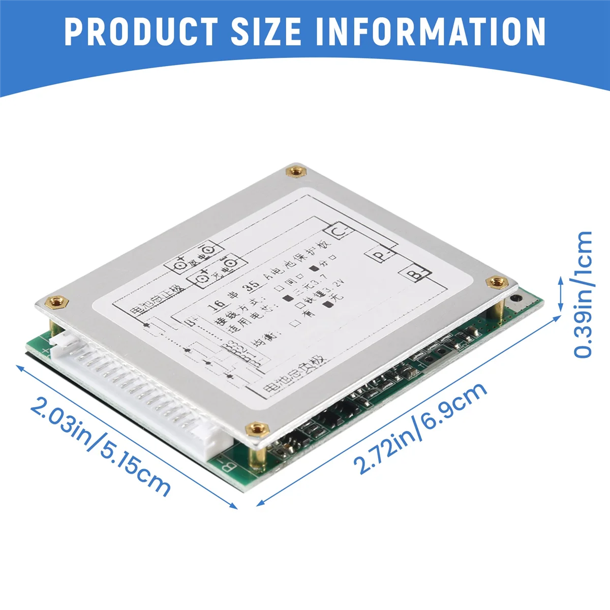 16S 60V 35A Li-Ion Lithium 18650 Battery PCB Protection Board with UPS Energy Inverter