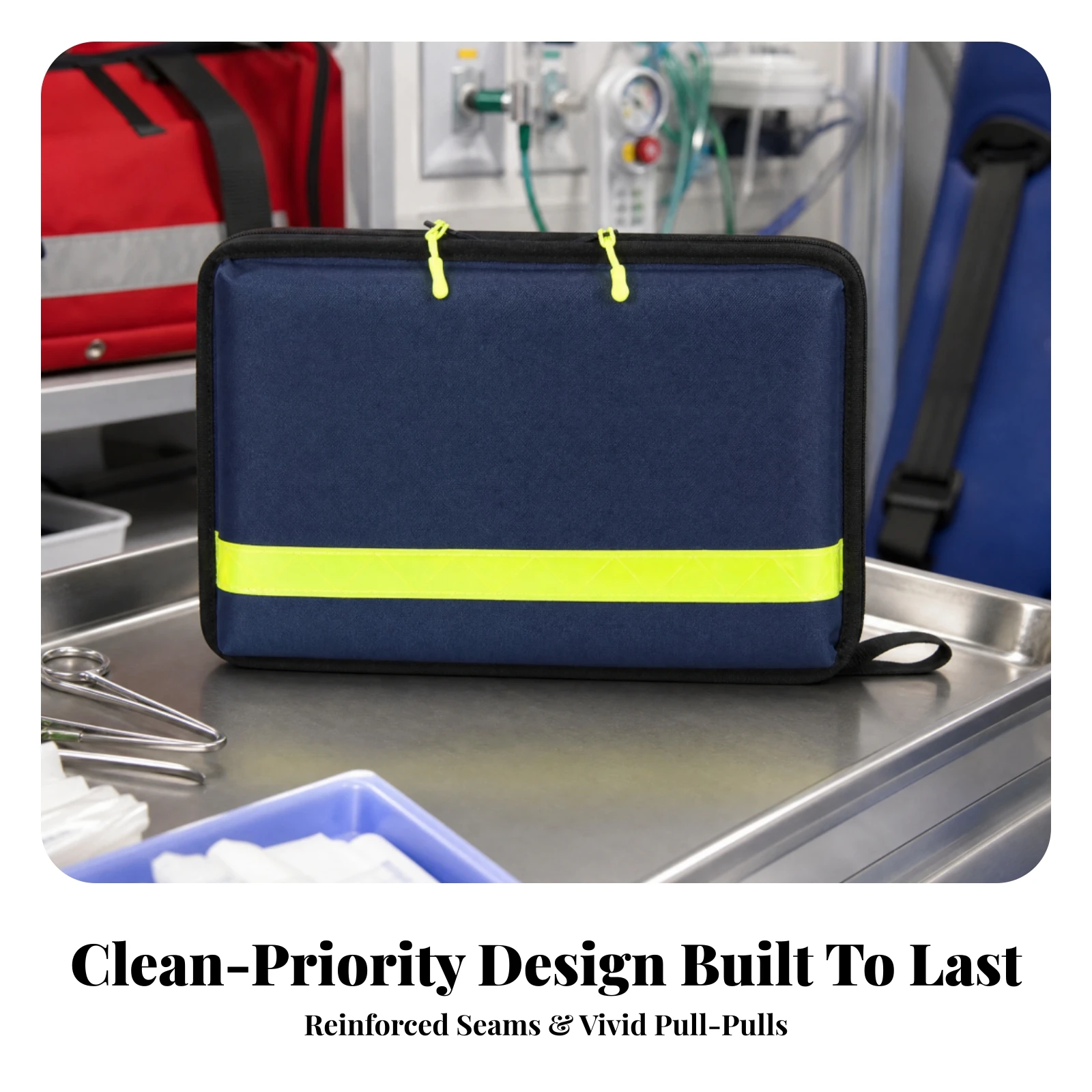 Soft-Sided Medical Organizer Waterproof Medical Organizer with Compartments Emergency Kit Storage Bag Compact view 4