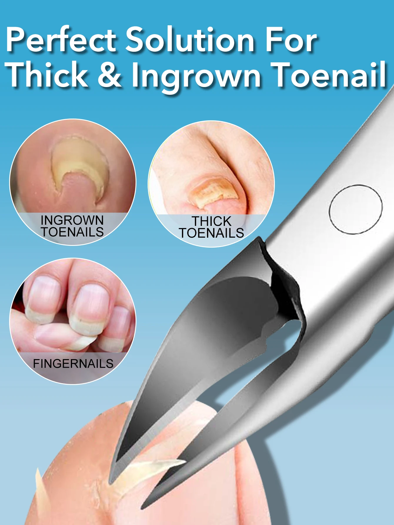 1 pz tagliaunghie professionali per unghie incarnite spesse ampia apertura antiscivolo manico lungo taglierina per unghie dei piedi trimmer