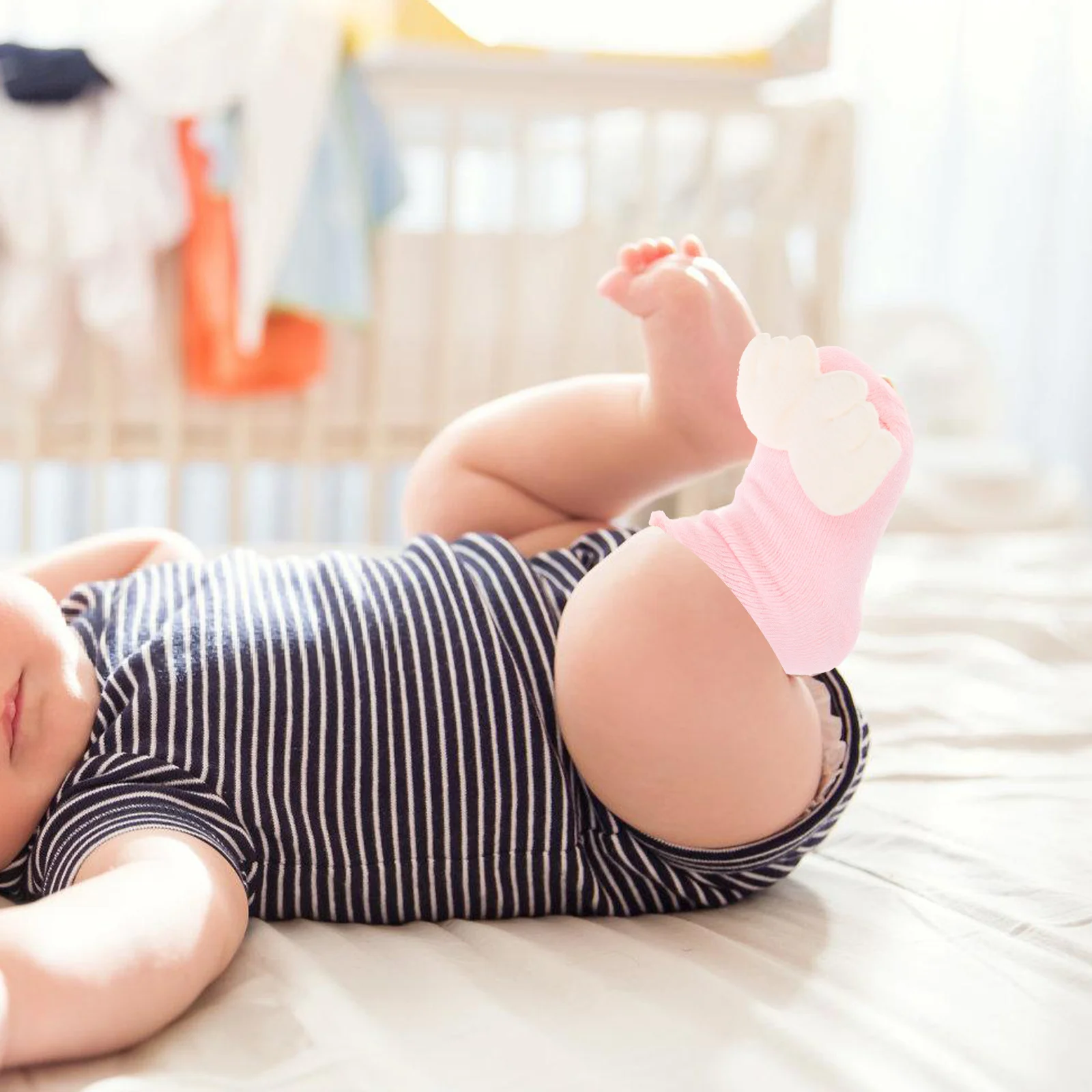 ถุงเท้าเด็กแรกเกิดแบบหนา ถักลายลูป สำหรับฤดูใบไม้ร่วงและฤดูหนาว อุ่น ถึงกลางน่อง กันลื่น นุ่ม สีชมพู ถุงเท้าแบบรองเท้า ถุงเท้าเด็กวัยหัดเดิน