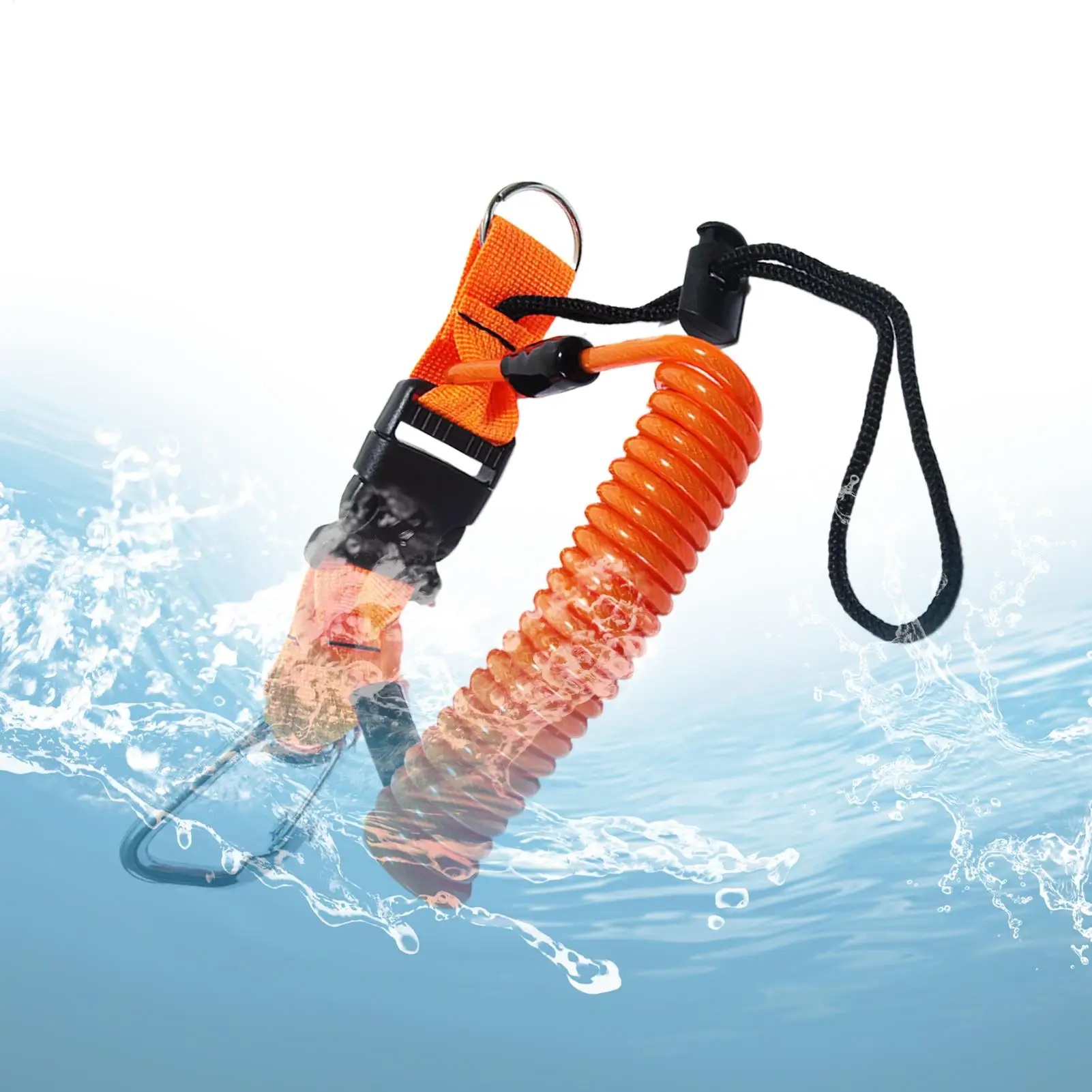 

Весенний страховочный шнур для дайвинга и подводной съемки, ремешок для камеры с быстросъемной пряжкой, аксессуары для каякинга и плавания