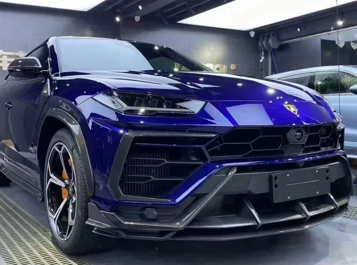 Real Carbon Fiber Car Front Bumper Lip Spoiler Chin Splitters Body Kits For Lamborghini URUS 2018 2019 2020 2021 2022 2023 2024