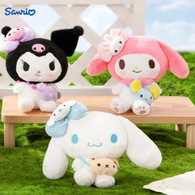 Kawaii Sanrio Cinnamoroll Kuromi My Melody Plush Toys Doll Pillow Anime Cartoon Room Decoration Dolls Kids Birthday Gift