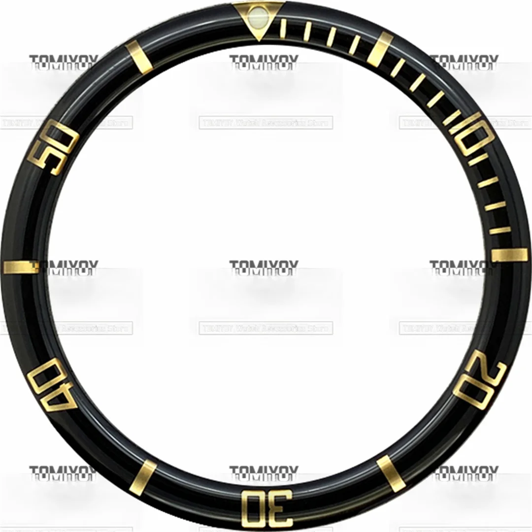 38MM black green Red dispensing flat bezel insert Fit for Sekio007 SKX009 men\'s mechanical watch