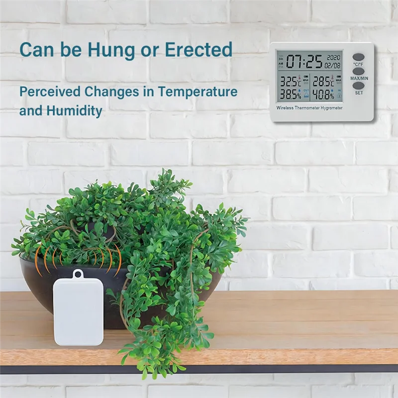 -A90P Wifi Wireless Thermometer Hygrometer Indoor Outdoor Digital Temperature Humidity Meter Large Screen Electronic Time