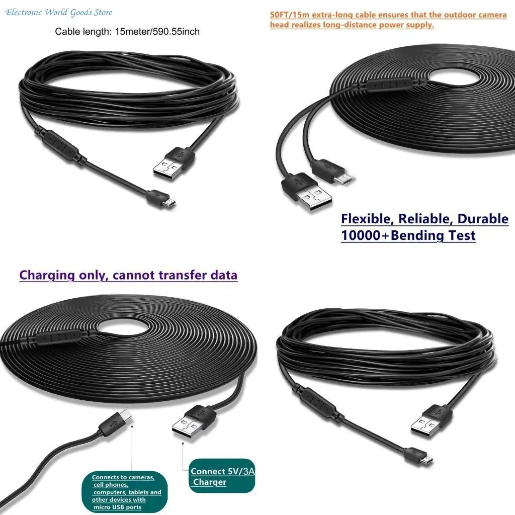 A3PD Heavy Duty USB to Micro USB Cable Buit in Amplifier Chip