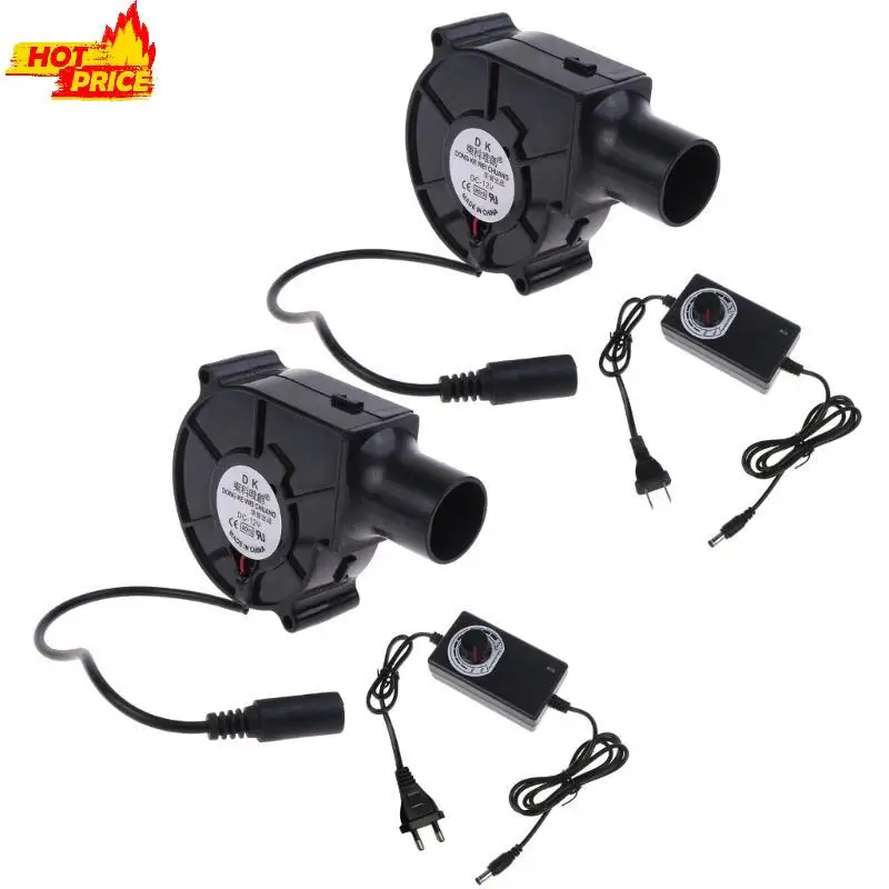 مروحة الشواء منفاخ الهواء المحمولة مروحة الهواء الشواء 12 فولت مروحة محمولة خفيفة الوزن الولايات المتحدة/الاتحاد الأوروبي #1