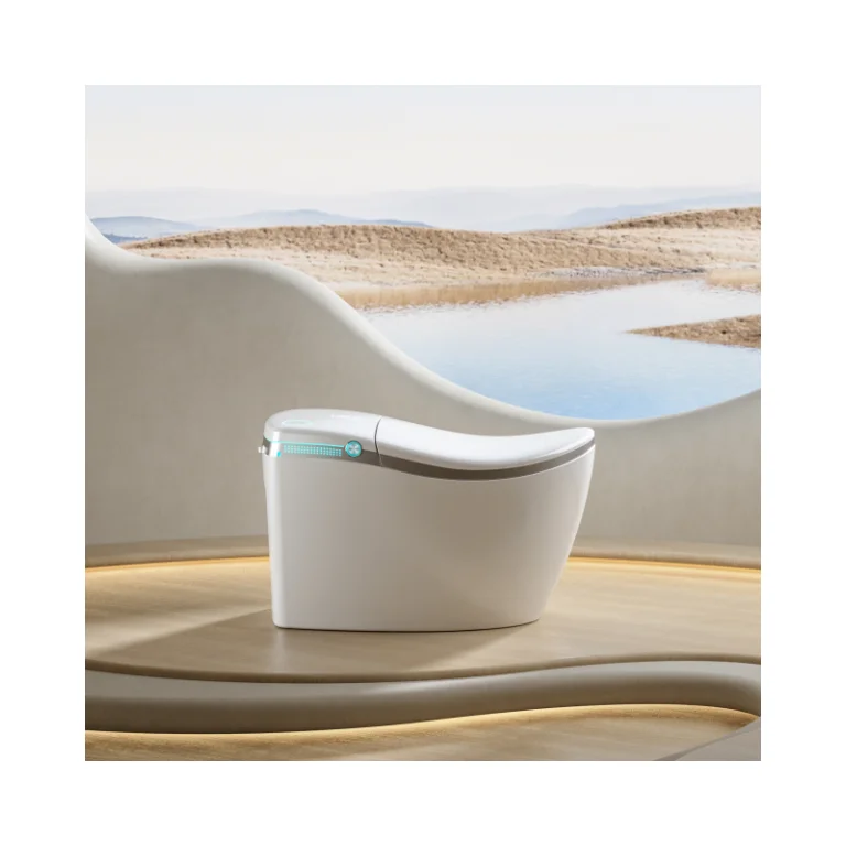 

Сантехника Напольная автоматическая форма яхты Светодиодный дисплей Удлиненная функция очистки биде Интеллектуальный туалет