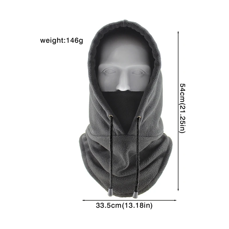 Winter Thermo Halswärmer Outdoor Fleece Sturmhaube Schal Skifahren Gesichtsmaske Snood Kapuze Hut Winddicht Warm Halten Radfahren Kappe Neue – Detail 30
