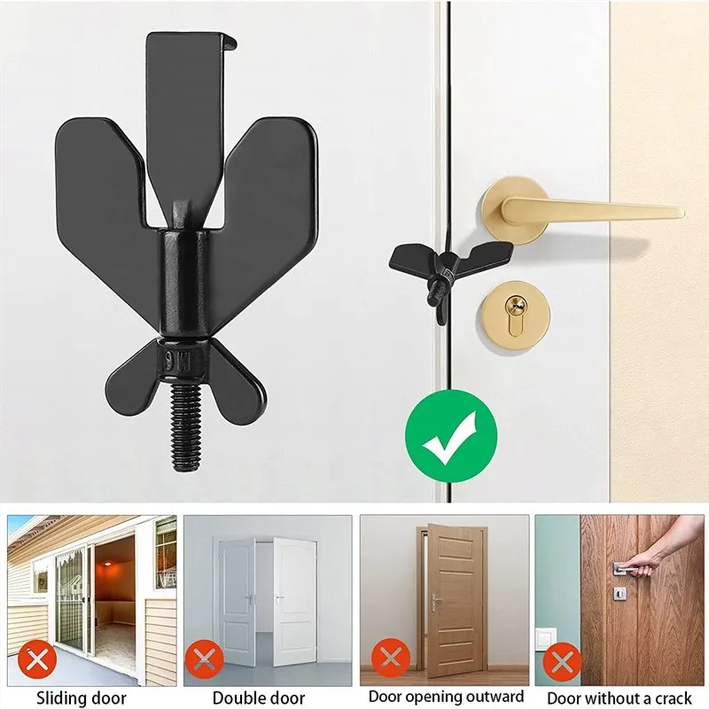 portable Hotel Door Lock Live Alone Self-Defense Door Stop Travel Anti-theft Door Stopper Childproof Door Lock Safety Home Latch