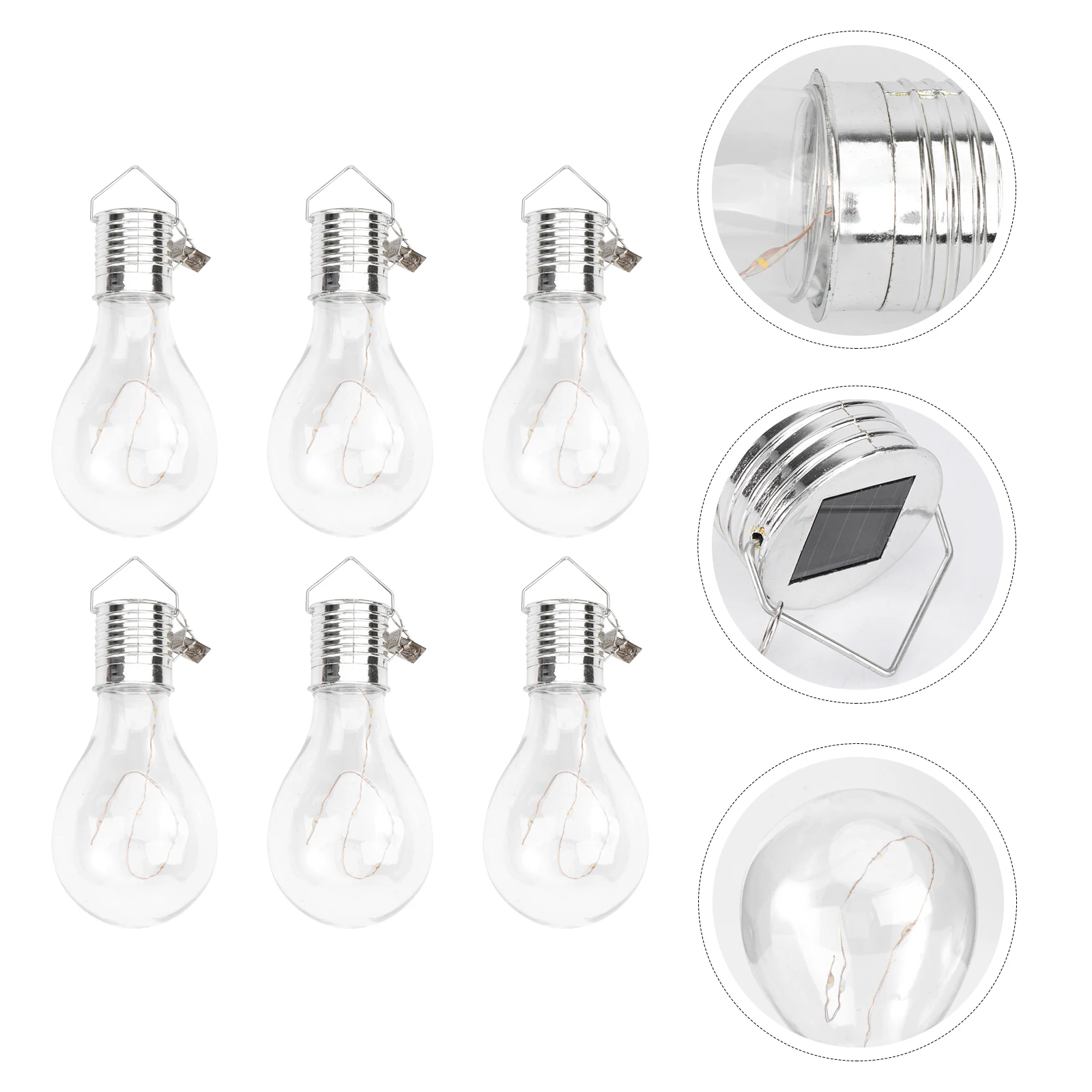 Eco-Friendly Solar Powered LED Bulb Chandelier Hanging Light Lamp Decoration Garden Patio String Lights