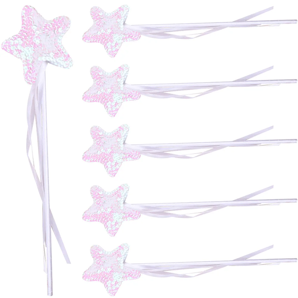 

6Pcs Star Wand Sequins Fairy Sticks Birthday Gift Party Favors Stage Performance Props Fairy Wand Wands for