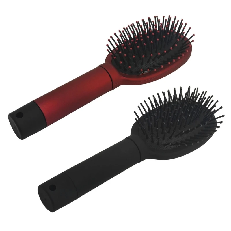 Convenient Concealment Box Round Hair Brush Travel Hairbrush Ornament