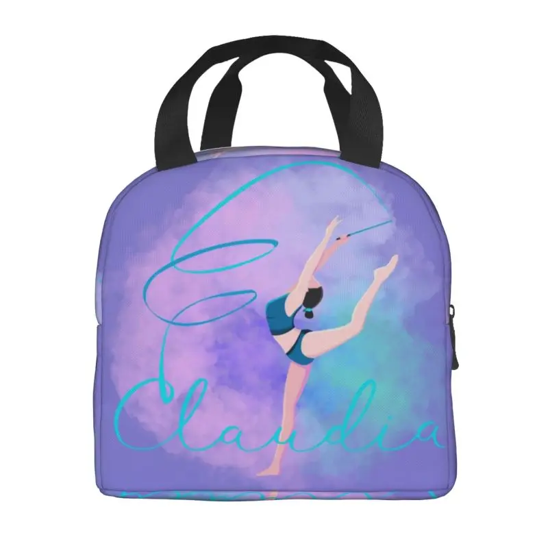 Dance Rhythmic Gymnastics Insulated Lunch Bag for Women Resuable Cooler Thermal Lunch Box Beach Camping Travel