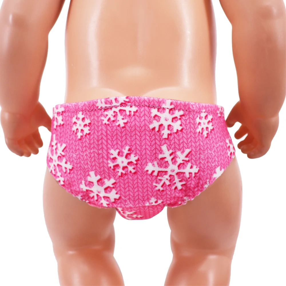 Cute Cotten Christmas Underwear Panties for American 18 Inch Doll and 43cm Reborn Baby Doll Clothes Accessories Our Generation