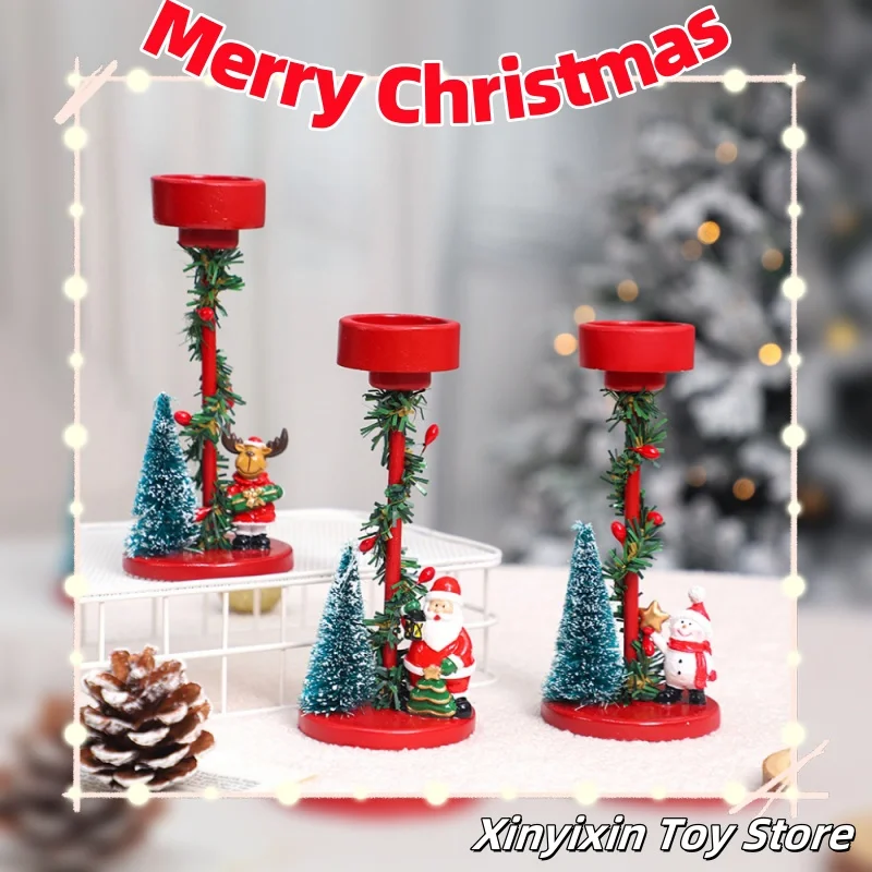 Christmas Decorations Desktop Resin Christmas Tree Elderly Candle Holder Christmas Party Decorations And Ornaments