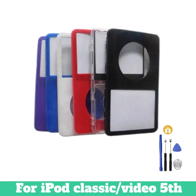 غطاء أمامي شفاف لفيديو iPod ، أحمر شفاف ، أسود ، أبيض ، أصفر ، أرجواني ، أزرق