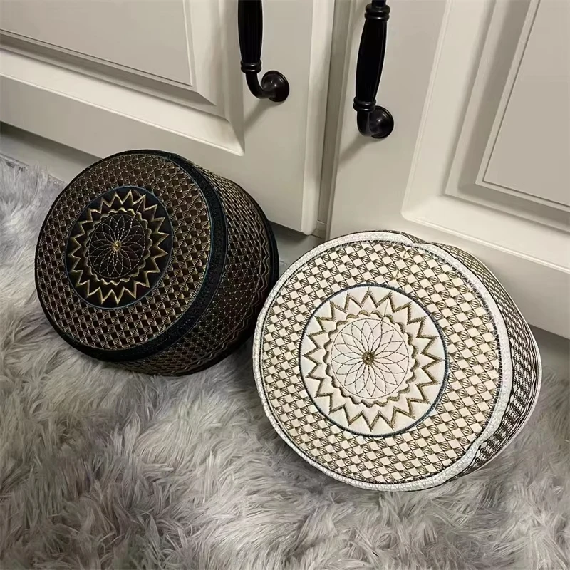 55-60cm Muslim Worship Hat Men's National Style Hui Traditional Dress Hat Exquisite Embroidery Saudi Arabia Islamic Prayer Hat